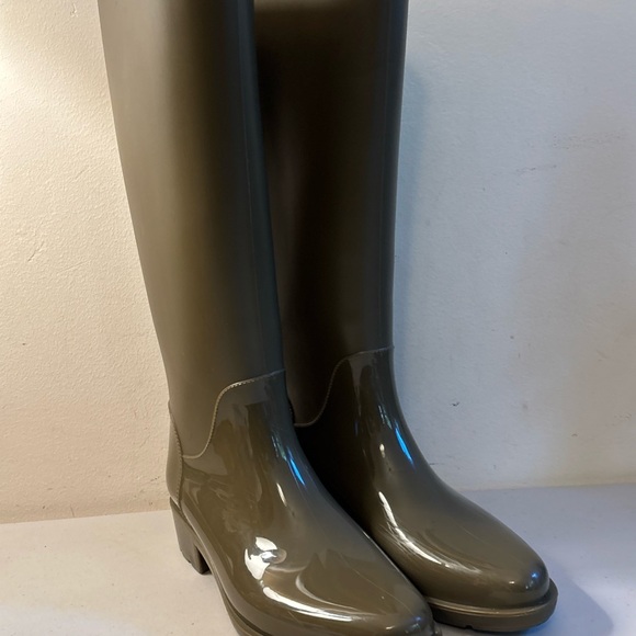 Sam Edelman Rubber Rain Glossy Knee-High Boots - Picture 3 of 14